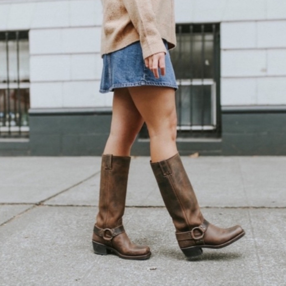 FRYE Harness Boots Tall 15R Leather